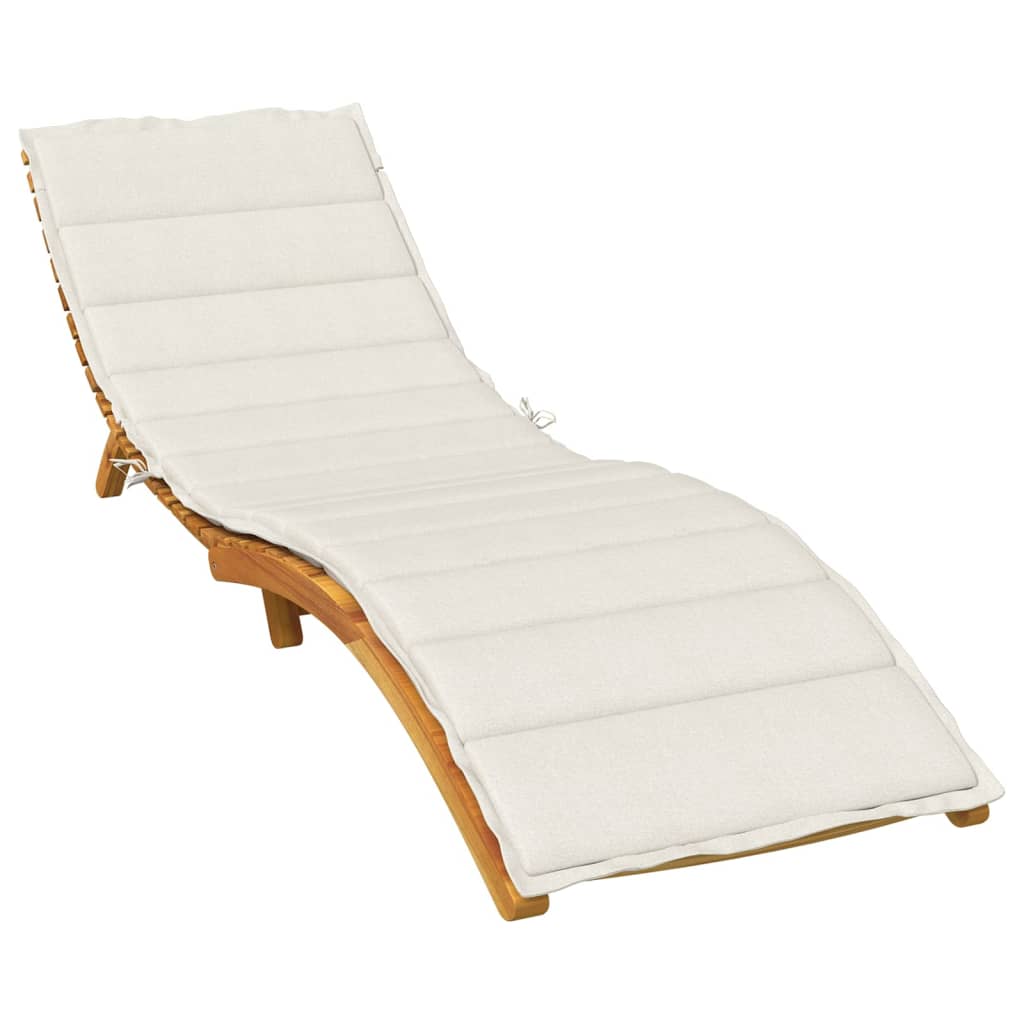 Cuscino per Lettino Prendisole Crema Mélange 200x60x4cm Tessuto | homemem39