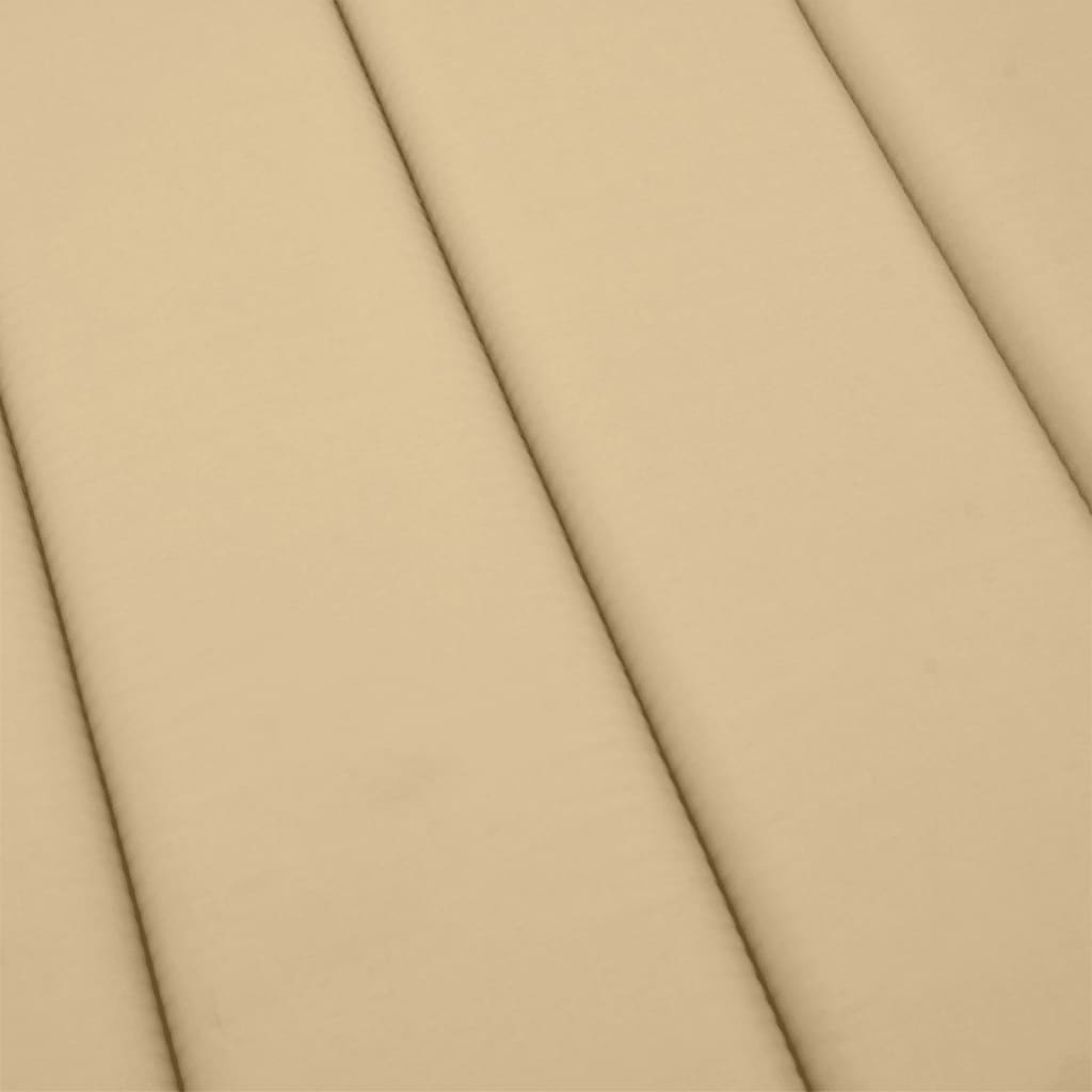 Cuscino per Lettino Prendisole Beige Mélange 200x60x4cm Tessuto | homemem39