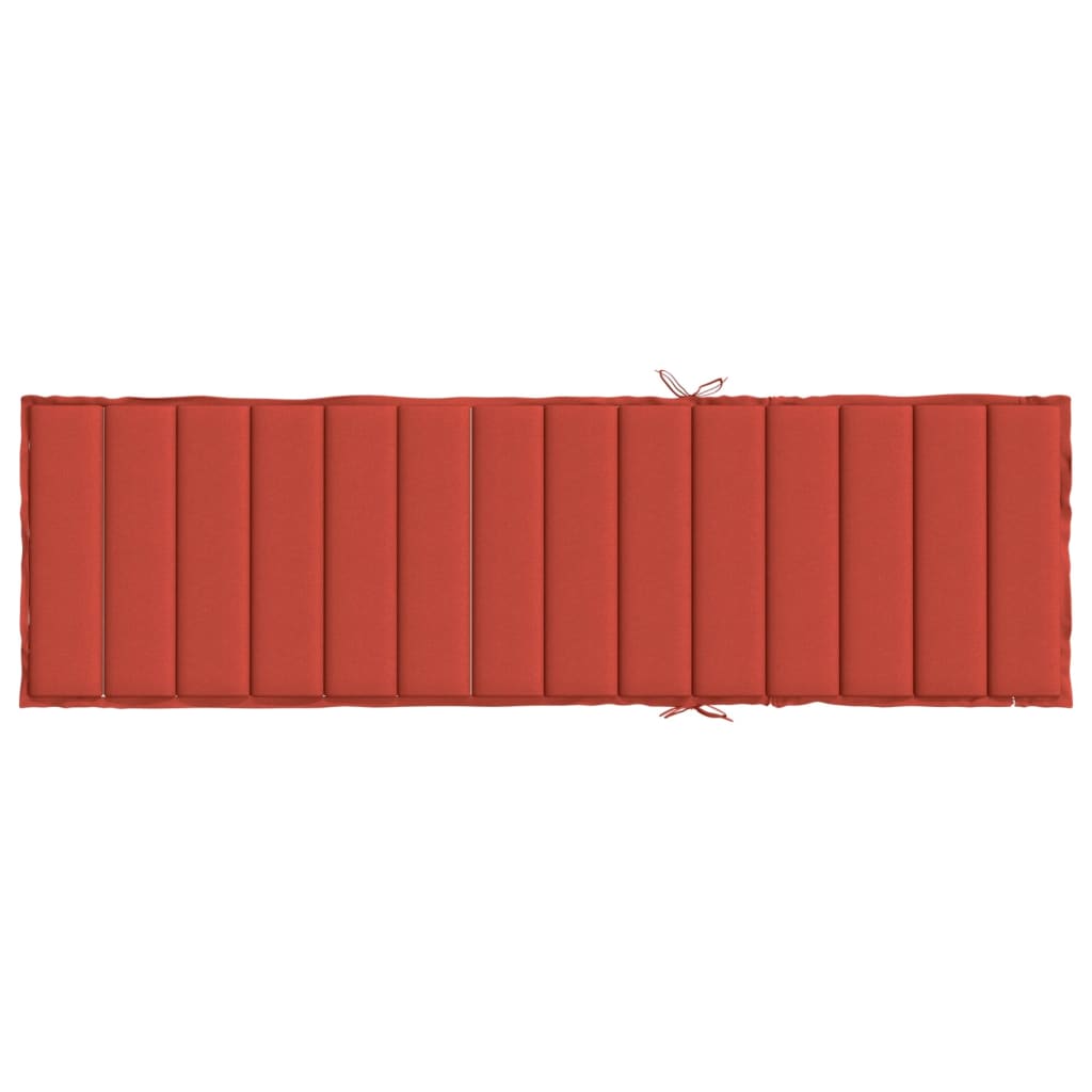Cuscino per Lettino Prendisole Rosso Mélange 200x60x4cm Tessuto | homemem39