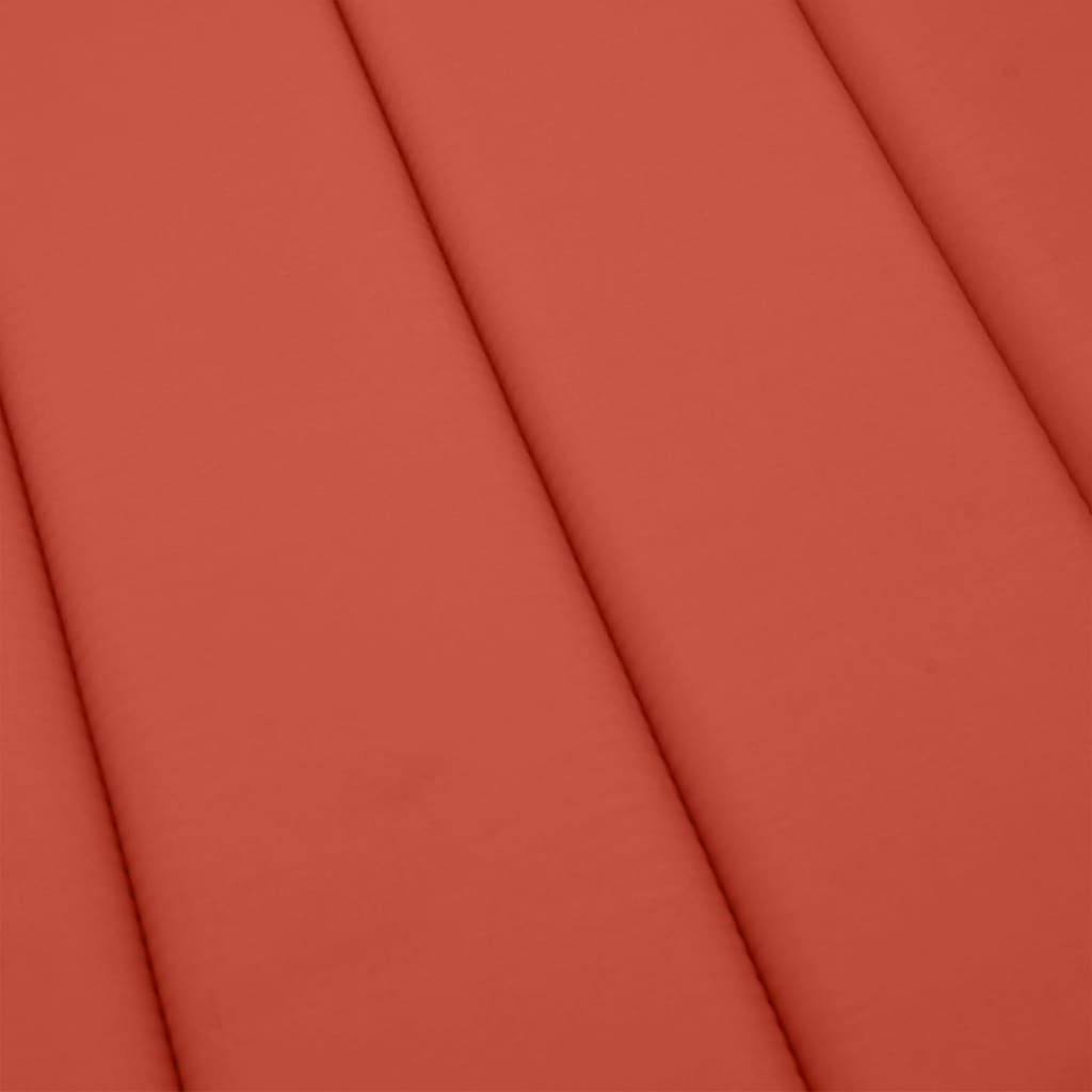 Cuscino per Lettino Prendisole Rosso Mélange 200x60x4cm Tessuto | homemem39