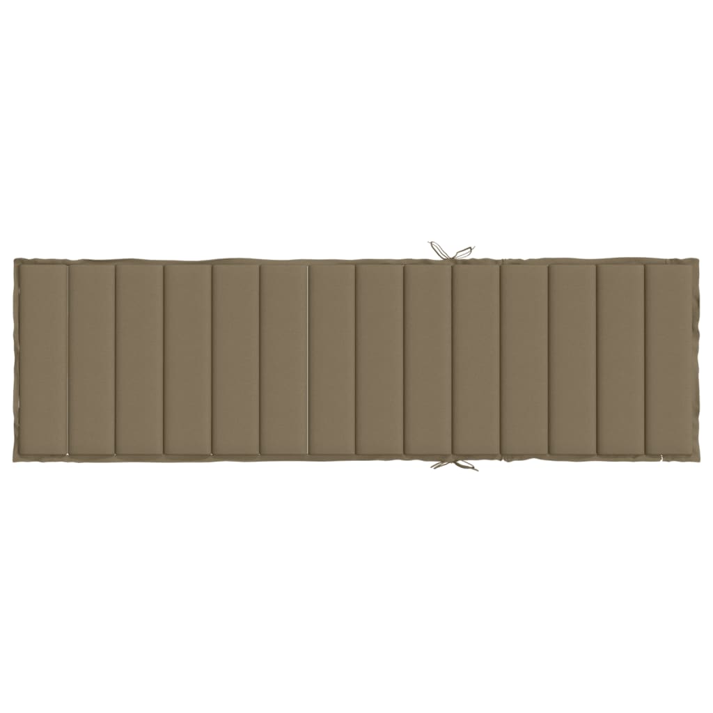Cuscino per Lettino Prendisole Tortora Mélange 200x60x4 cm | homemem39