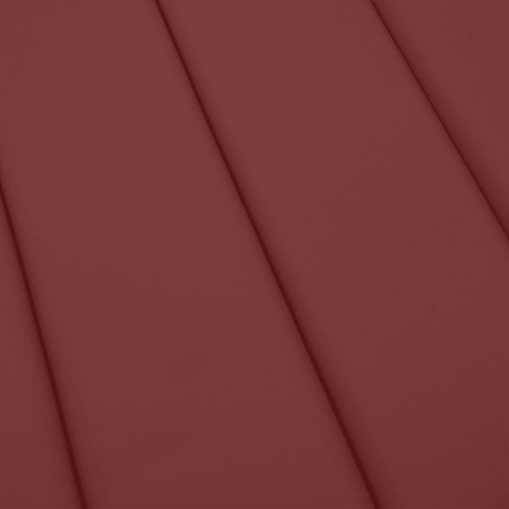 Cuscino per Lettino Prendisole Rosso Vino Mélange 200x60x4 cm | homemem39