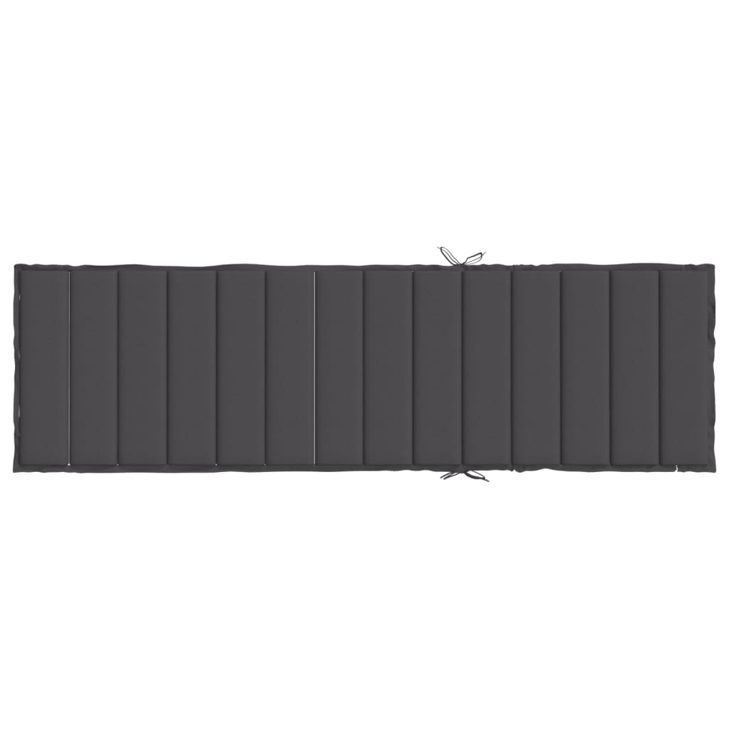 Cuscino per Lettino Prendisole Antracite Mélange 200x70x4 cm | homemem39