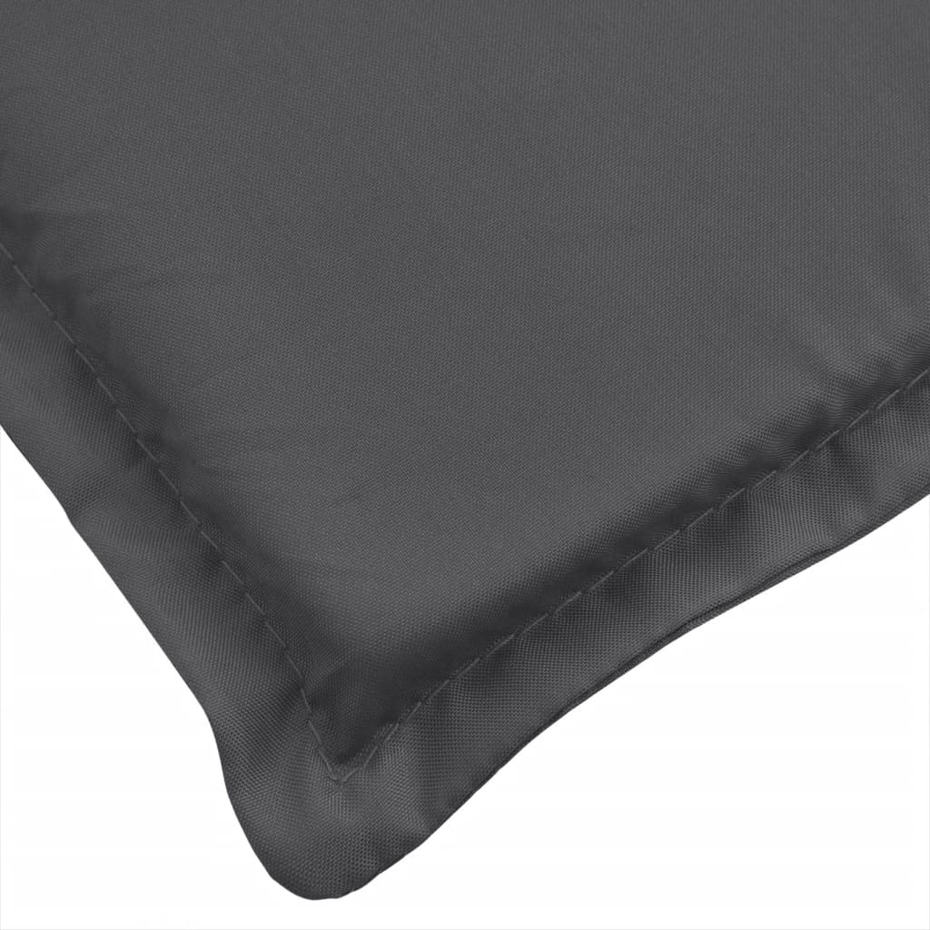 Cuscino per Lettino Prendisole Antracite Mélange 200x70x4 cm | homemem39