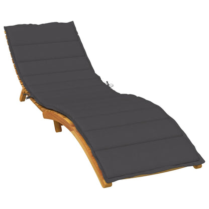 Cuscino per Lettino Prendisole Antracite Mélange 200x70x4 cm | homemem39