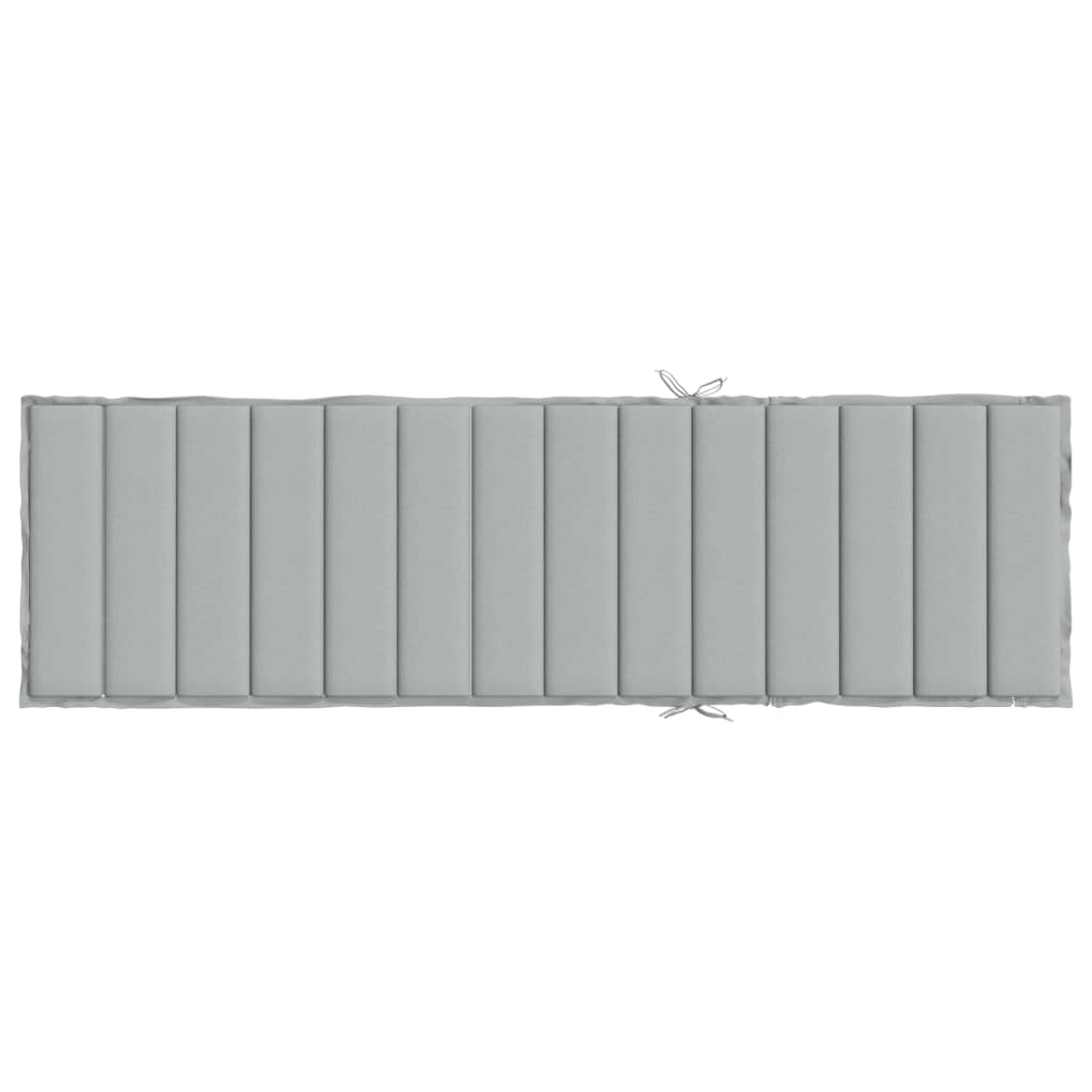 Cuscino per Lettino Prendisole Grigio Chiaro Mélange 200x70x4cm | homemem39