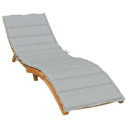 Cuscino per Lettino Prendisole Grigio Chiaro Mélange 200x70x4cm | homemem39