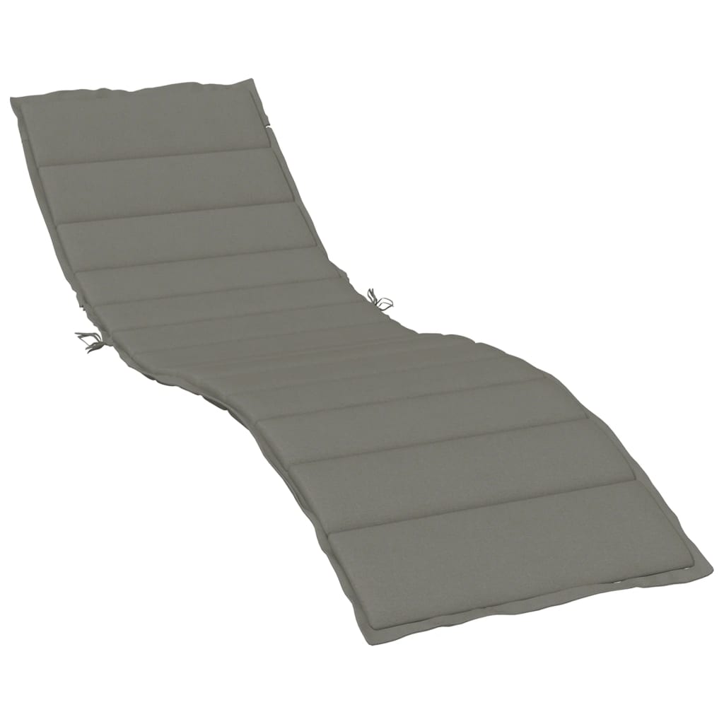 Cuscino per Lettino Prendisole Grigio Scuro Mélange 200x70x4cm | homemem39