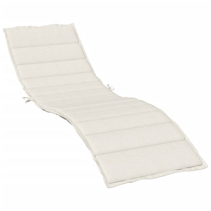 Cuscino per Lettino Prendisole Crema Mélange 200x70x4cm Tessuto | homemem39