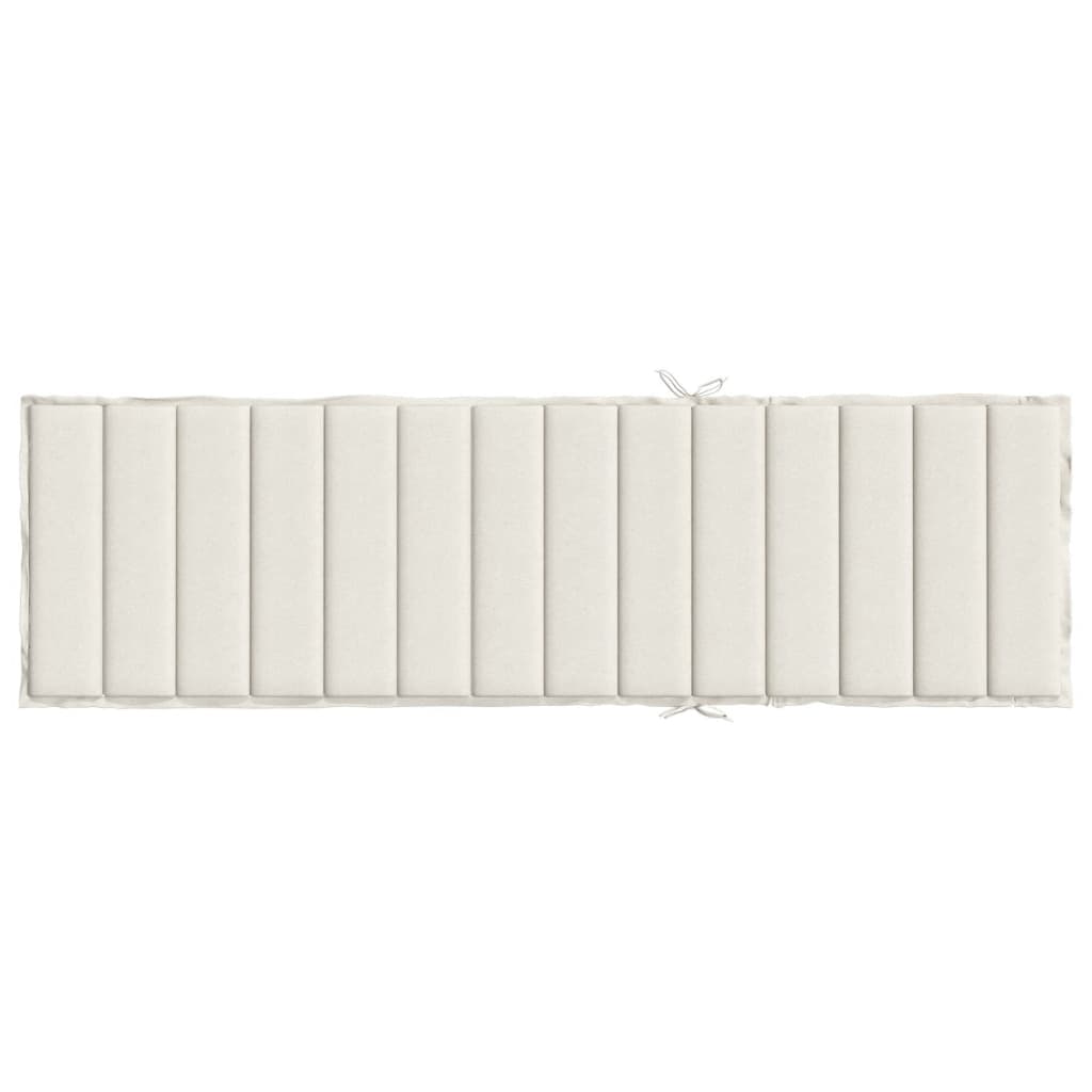 Cuscino per Lettino Prendisole Crema Mélange 200x70x4cm Tessuto | homemem39