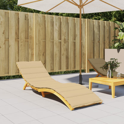 Cuscino per Lettino Prendisole Beige Mélange 200x70x4cm Tessuto | homemem39