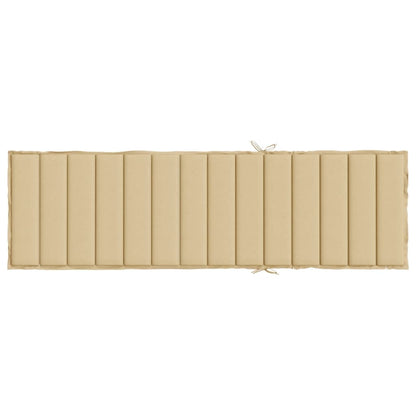 Cuscino per Lettino Prendisole Beige Mélange 200x70x4cm Tessuto | homemem39