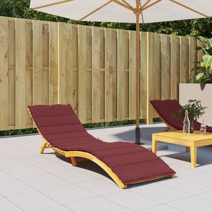 Cuscino per Lettino Prendisole Rosso Vino Mélange 200x70x4cm | homemem39
