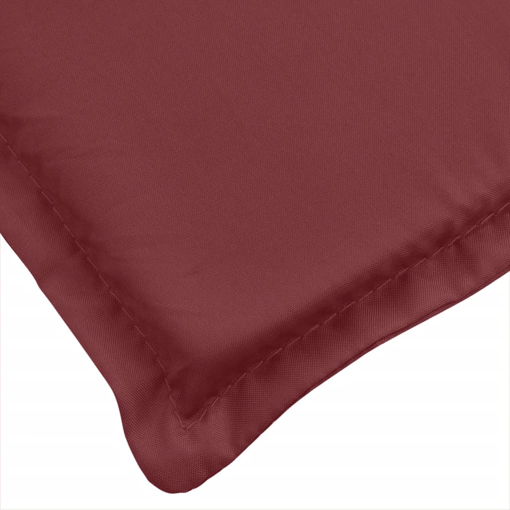 Cuscino per Lettino Prendisole Rosso Vino Mélange 200x70x4cm | homemem39