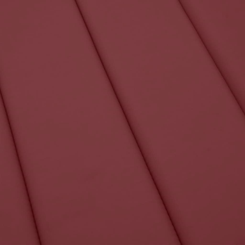 Cuscino per Lettino Prendisole Rosso Vino Mélange 200x70x4cm | homemem39