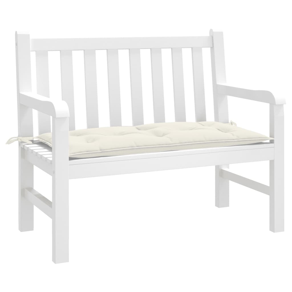 Cuscino Panca Giardino Crema Mélange 100x50x7 cm Tessuto | homemem39