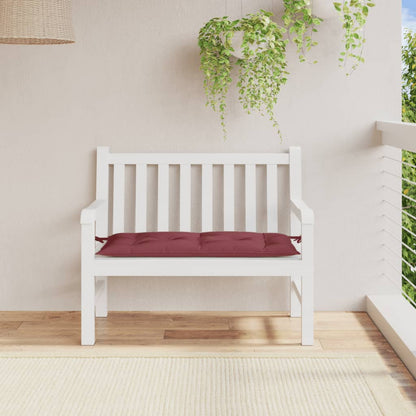 Cuscino Panca Giardino Rosso Vino Mélange 100x50x7 cm Tessuto | homemem39