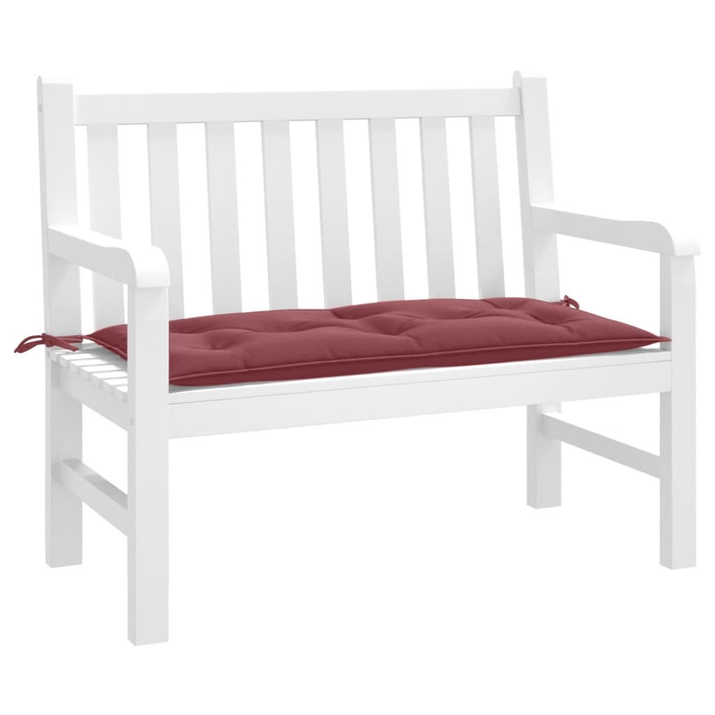 Cuscino Panca Giardino Rosso Vino Mélange 100x50x7 cm Tessuto | homemem39