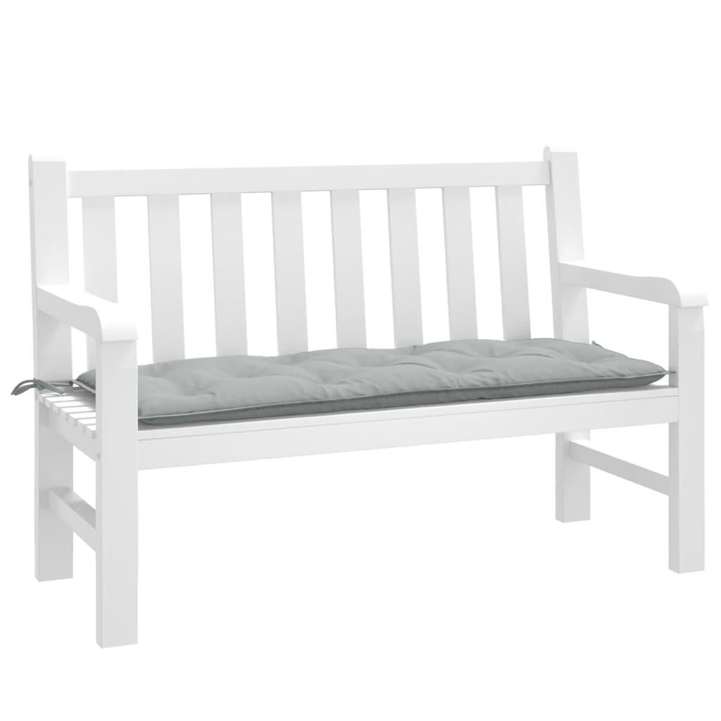 Cuscino Panca Giardino Grigio Chiaro Mélange 120x50x7cm Tessuto | homemem39