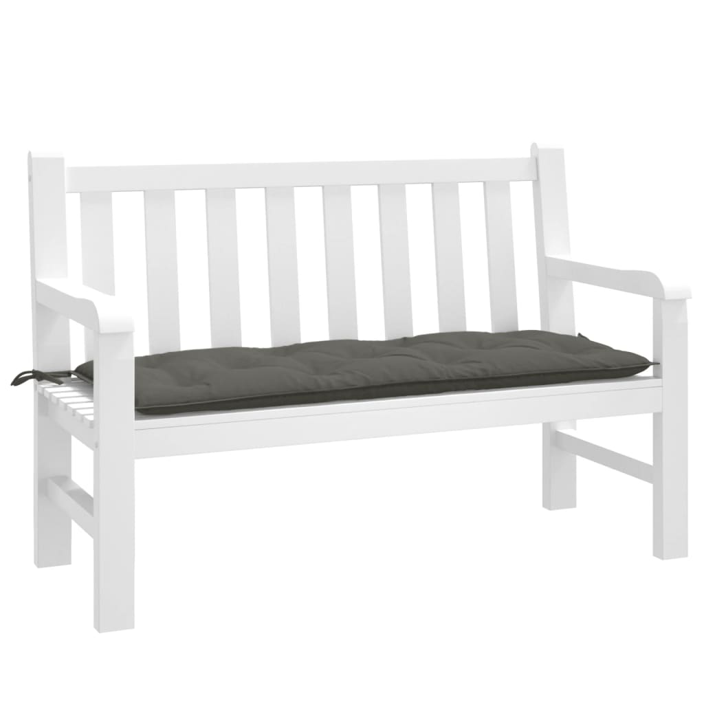 Cuscino Panca Giardino Grigio Scuro Mélange 120x50x7 cm Tessuto | homemem39