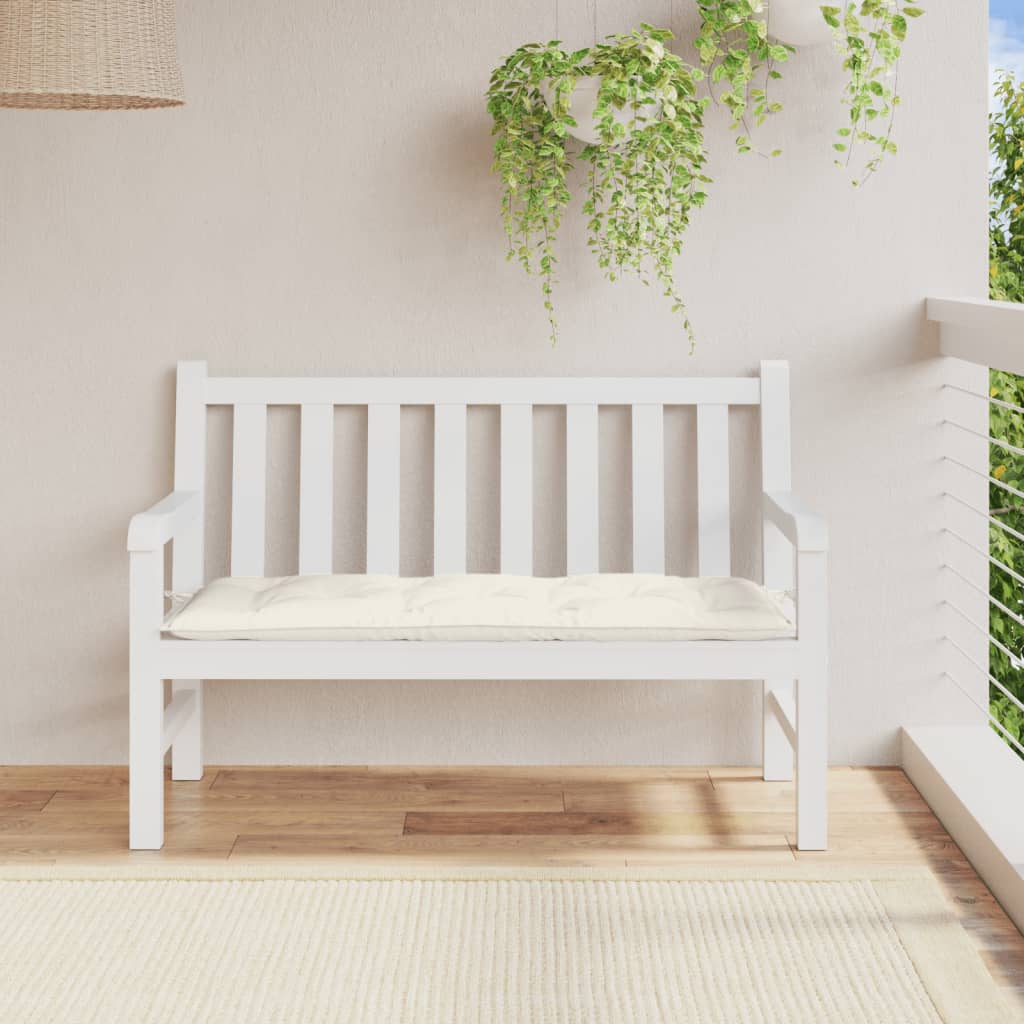 Cuscino per Panca da Giardino Crema Mélange 120x50x7cm Tessuto | homemem39