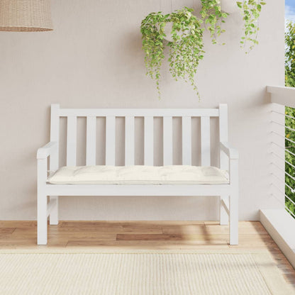 Cuscino per Panca da Giardino Crema Mélange 120x50x7cm Tessuto | homemem39