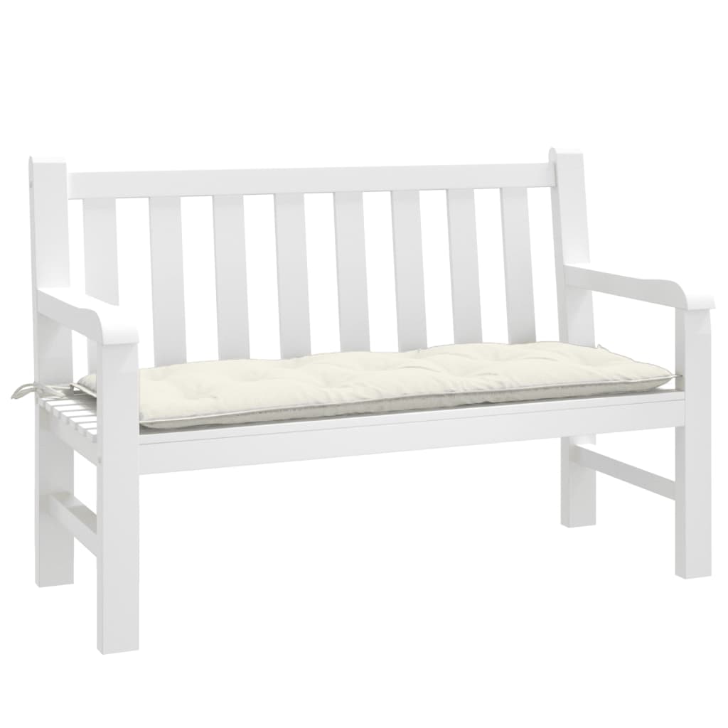 Cuscino per Panca da Giardino Crema Mélange 120x50x7cm Tessuto | homemem39