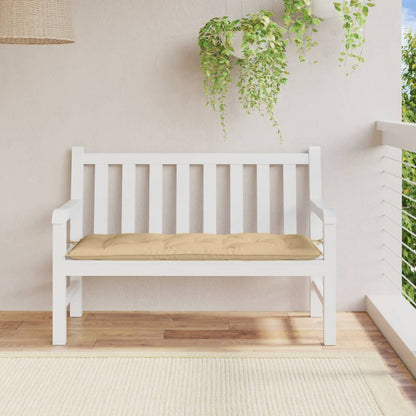 Cuscino per Panca da Giardino Beige Mélange 120x50x7cm Tessuto | homemem39