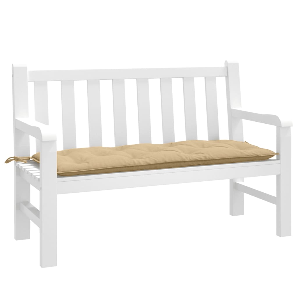 Cuscino per Panca da Giardino Beige Mélange 120x50x7cm Tessuto | homemem39