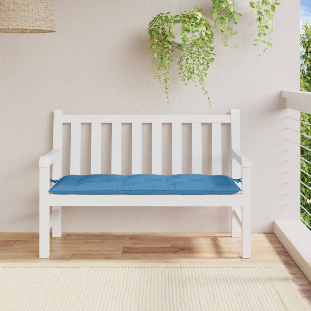 Cuscino per Panca da Giardino Blu Mélange 120x50x7cm in Tessuto | homemem39