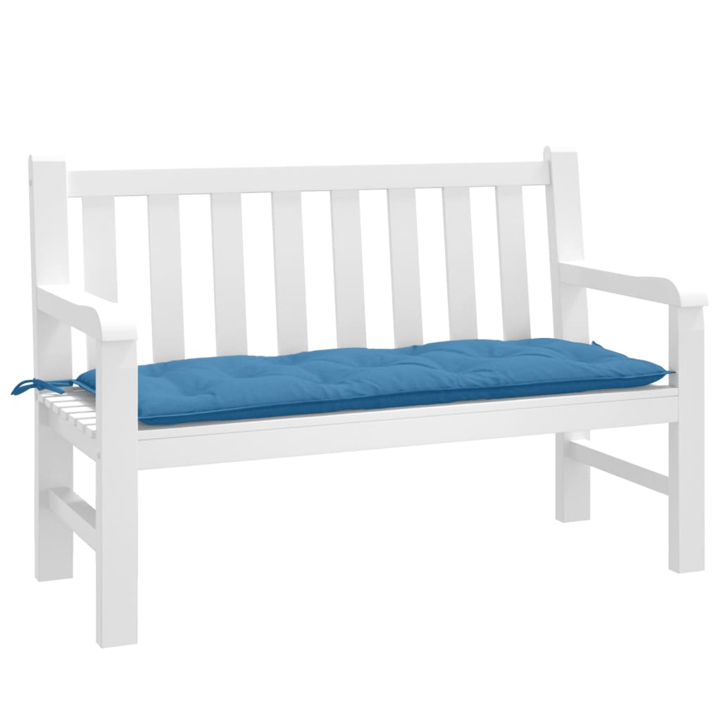Cuscino per Panca da Giardino Blu Mélange 120x50x7cm in Tessuto | homemem39