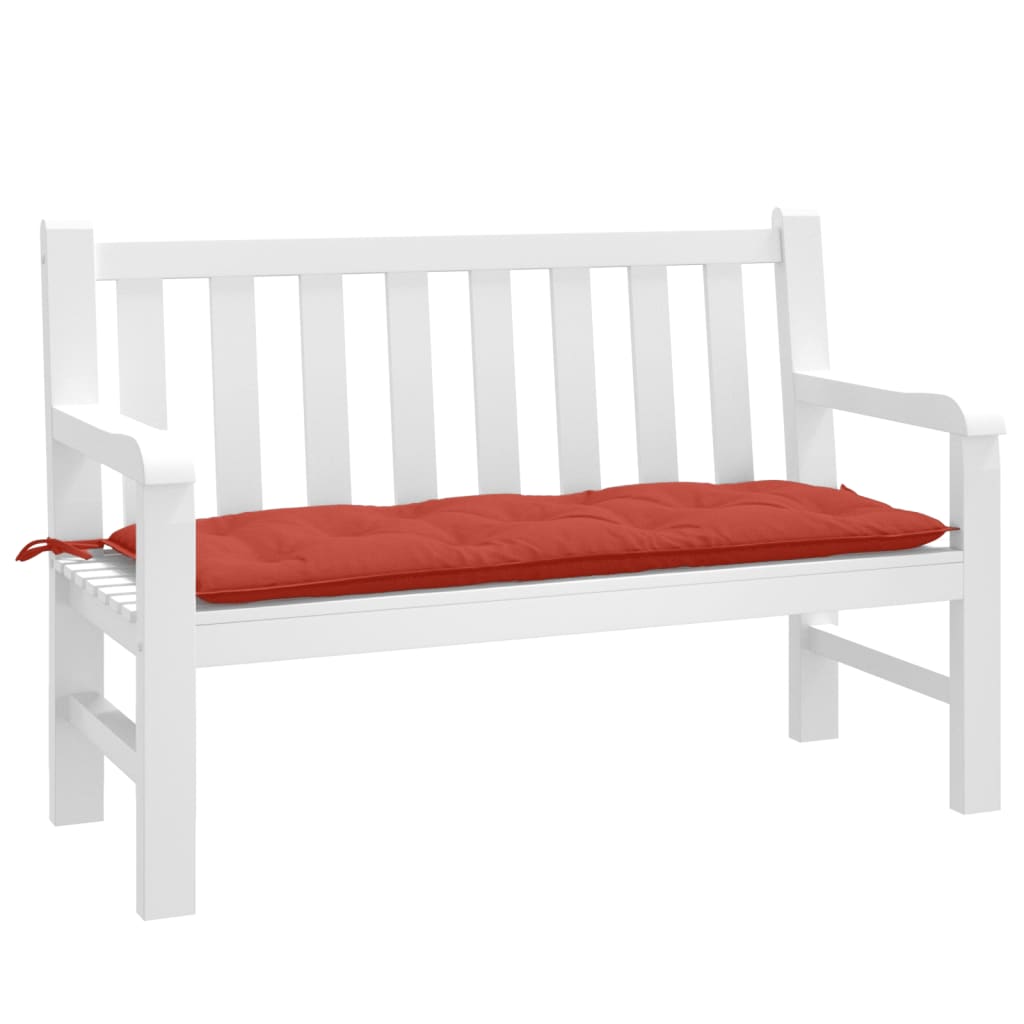 Cuscino Panca Giardino Rosso Mélange 120x50x7cm Tessuto | homemem39