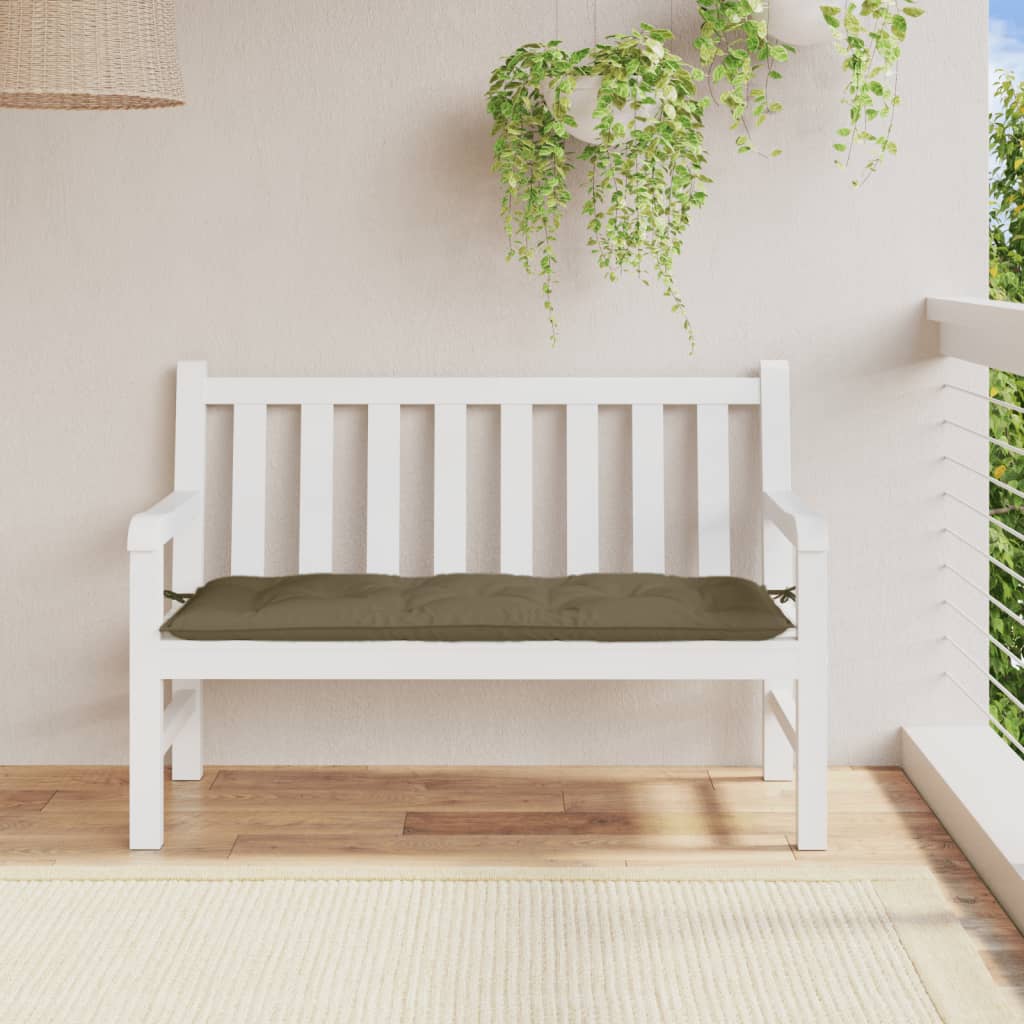 Cuscino per Panca da Giardino Tortora Mélange 120x50x7cm | homemem39