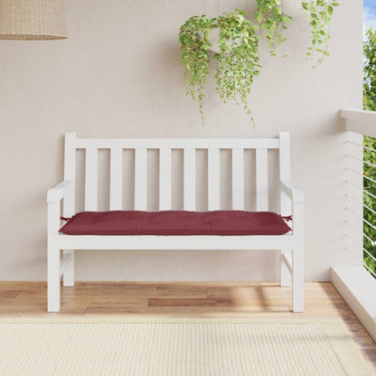 Cuscino Panca Giardino Rosso Vino Mélange 120x50x7cm Tessuto | homemem39