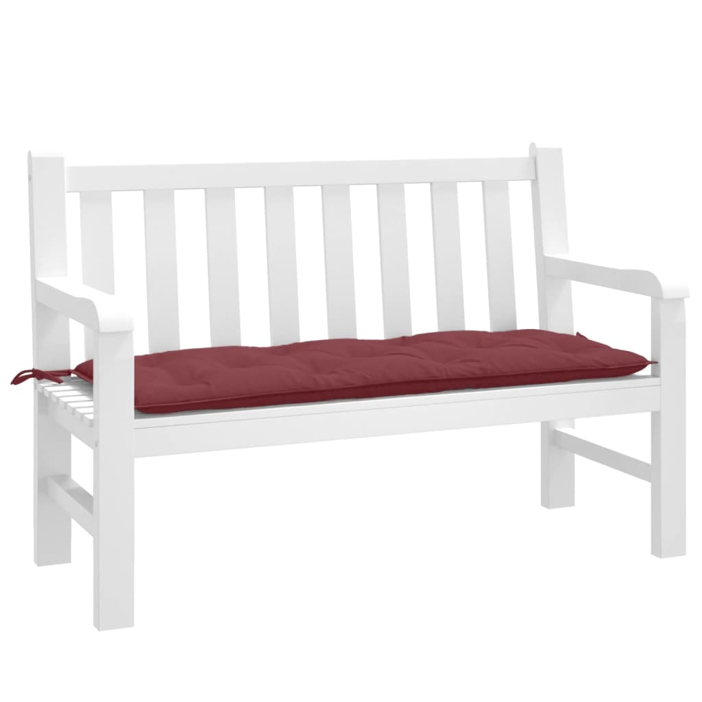 Cuscino Panca Giardino Rosso Vino Mélange 120x50x7cm Tessuto | homemem39