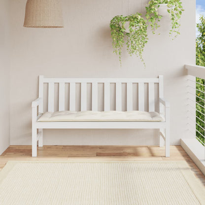 Cuscino per Panca da Giardino Crema Mélange 150x50x7 cm Tessuto | homemem39