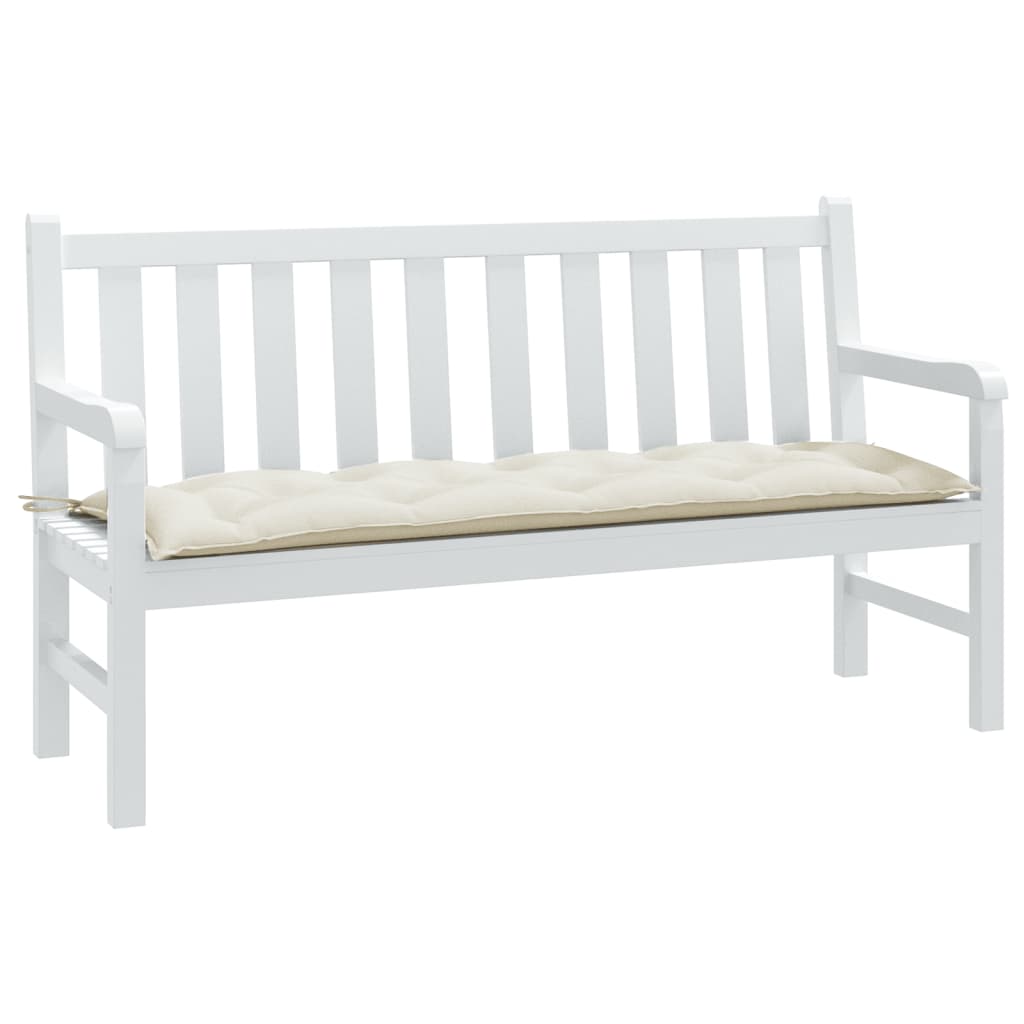 Cuscino per Panca da Giardino Crema Mélange 150x50x7 cm Tessuto | homemem39