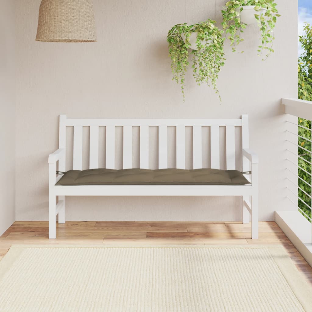 Cuscino Panca da Giardino Tortora Mélange 150x50x7cm in Tessuto | homemem39