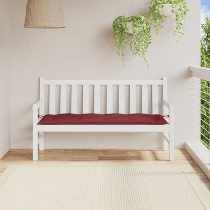 Cuscino Panca da Giardino Rosso Vino Mélange 150x50x7cm Tessuto | homemem39