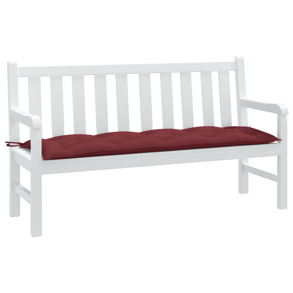 Cuscino Panca da Giardino Rosso Vino Mélange 150x50x7cm Tessuto | homemem39