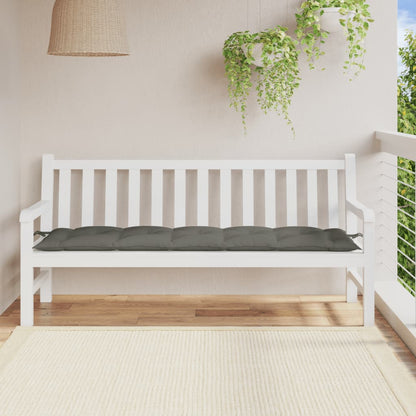 Cuscino Panca Giardino Grigio Scuro Mélange 180x50x7 cm Tessuto | homemem39