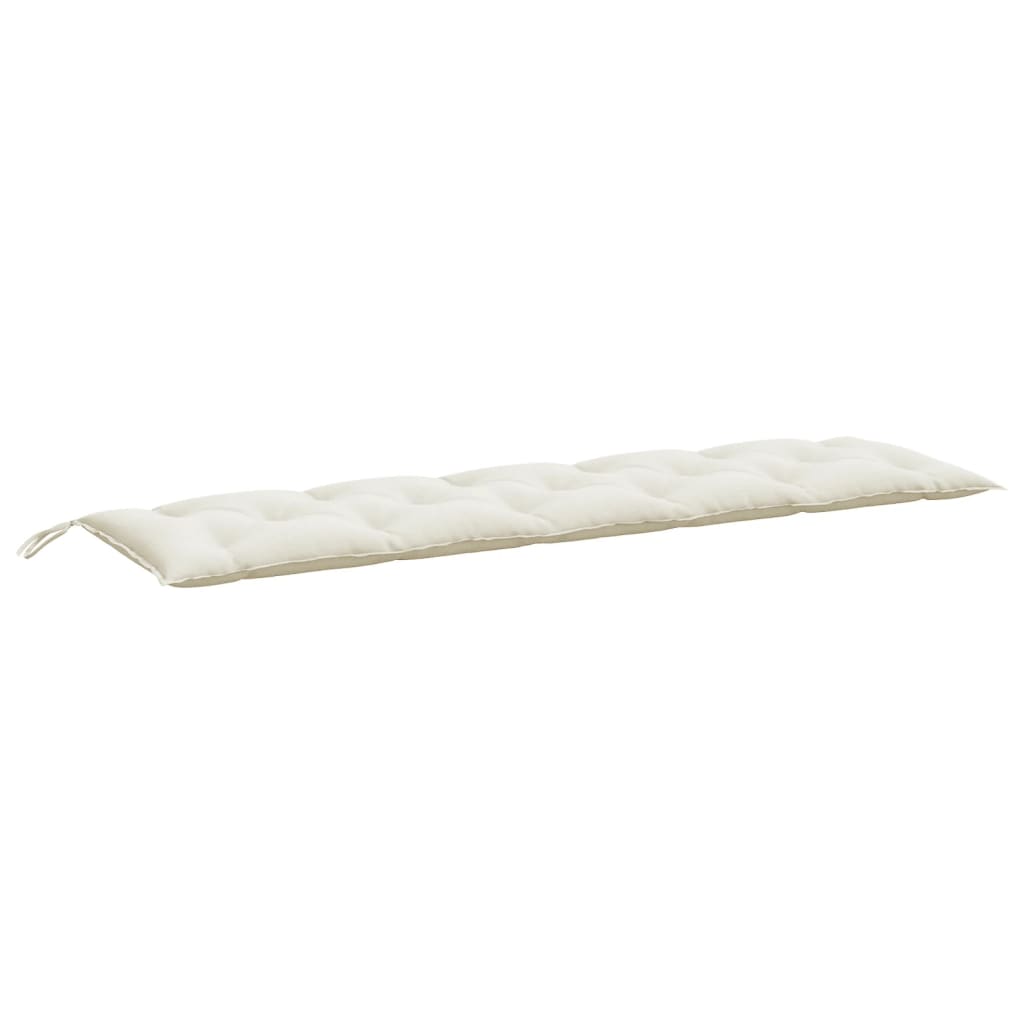 Cuscino Panca da Giardino Crema Mélange 180x50x7 cm in Tessuto