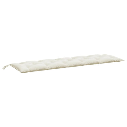 Cuscino Panca da Giardino Crema Mélange 180x50x7 cm in Tessuto