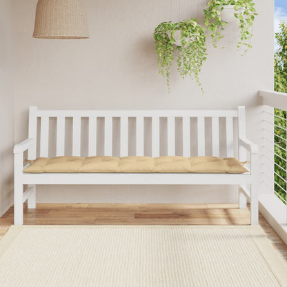 Cuscino Panca da Giardino Beige Mélange 180x50x7 cm in Tessuto | homemem39