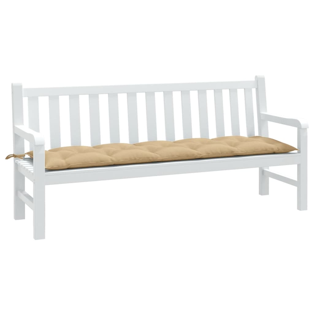 Cuscino Panca da Giardino Beige Mélange 180x50x7 cm in Tessuto | homemem39