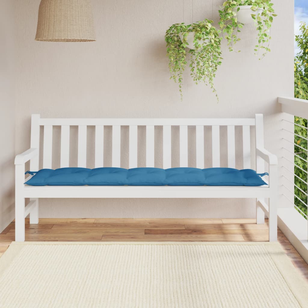 Cuscino Panca da Giardino Blu Mélange 180x50x7 cm in Tessuto | homemem39