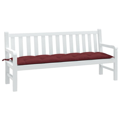 Cuscino Panca da Giardino Rosso Vino Mélange 180x50x7cm Tessuto | homemem39