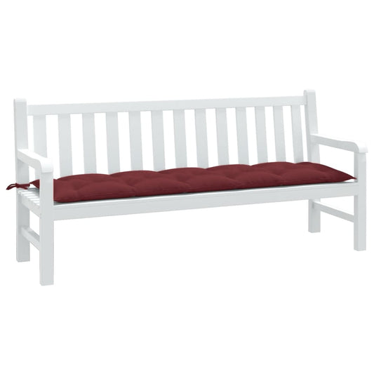Cuscino Panca da Giardino Rosso Vino Mélange 180x50x7cm Tessuto | homemem39