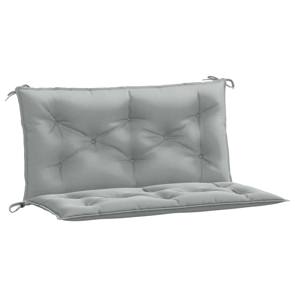 Cuscini Panca Giardino 2pz Grigio Chiaro Mélange 100x50x7 cm | homemem39
