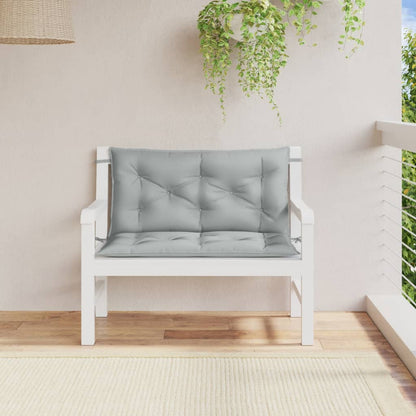 Cuscini Panca Giardino 2pz Grigio Chiaro Mélange 100x50x7 cm | homemem39